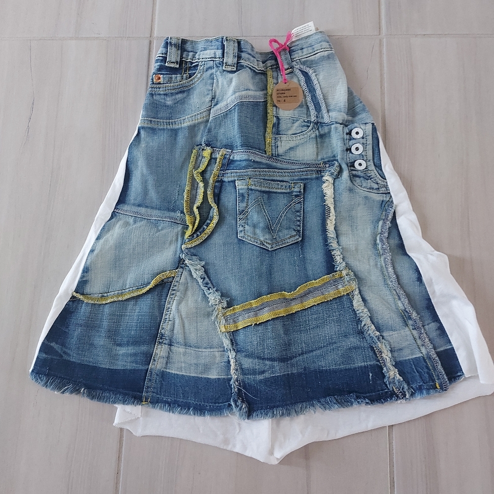 NOLITA POCKET girls patchwork skirt NWT Age 4